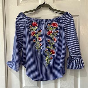 F21 Striped Blouse